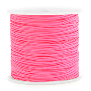 Macramé draad 0.8mm neon pink, 5 meter