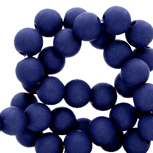 Acryl kralen 4mm dark blue, 5 gram