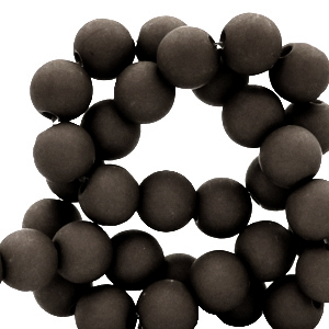 Acrylic beads 6mm jet black, 10 grams