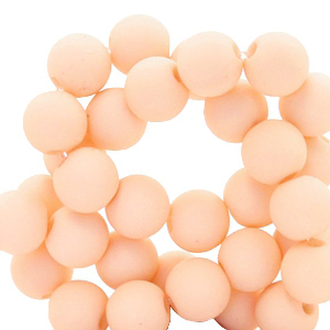 Acrylic beads 6mm peach nougat, 10 grams