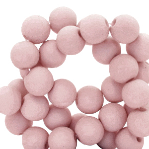 Acrylic beads 6mm vintage pink, 10 grams