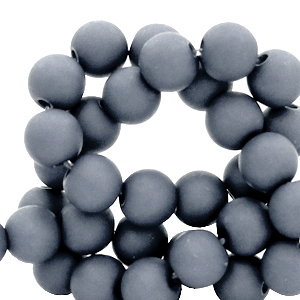 Acrylic beads 6mm concrete grey, 10 grams