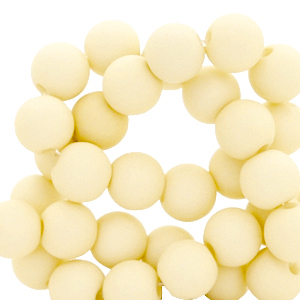 Acrylic beads 6mm vanilla white, 10 grams