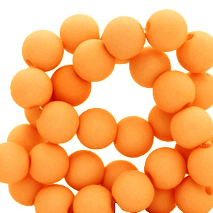 Acryl kralen 8mm matt orange peel, per 10 gram