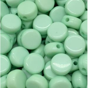 Acrylic beads round mint green, per 5 pieces