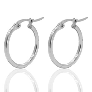 Stainless steel Stainless steel hoop earrings 19mm Silver