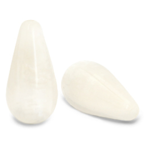 drop bead polaris Almond White, per piece