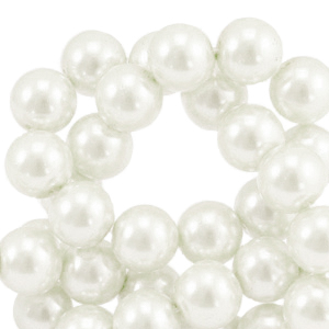 Glass Pearls 10mm Off White, per 10 pieces