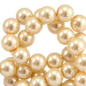 Glass Pearls 4mm Gold, per 10 pieces