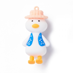 Kawaii bedel cute duck flower pink hat, per stuk