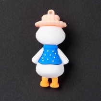 Kawaii charm cute duck pink hat, per piece