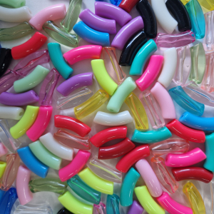 Tubes bead set 120 pieces in different colors