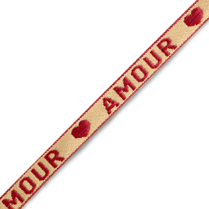Lint amour beige warm red, per meter 