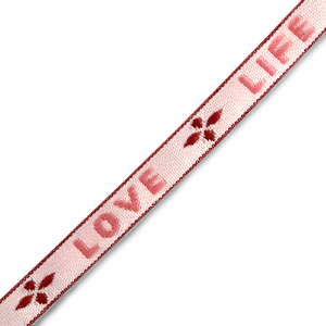 Lint love life pink warm red, per meter 