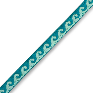 Lint waves turquoise blue, per meter 