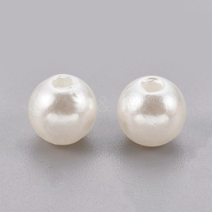 Acrylic beads 6mm pearl, per 5 pieces