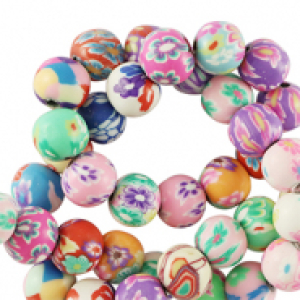 Polymer Beads 8 mm Multicolour, 10 pieces