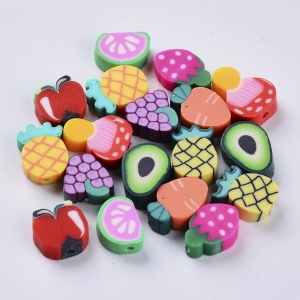 Polymer beads fruit, 5 pieces