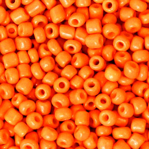 Rocailles 3mm deep neon orange, 15 gram