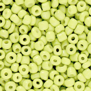 Rocailles 3mm lime yellow, 15 gram