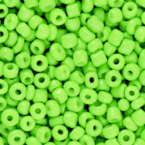 Rocailles 3mm neon lime green, 15 gram