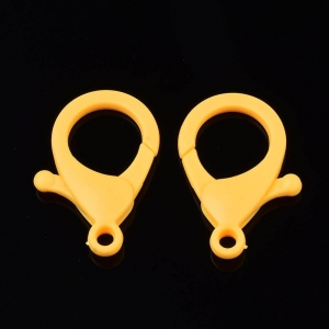 Karabijn slot plastic 35x24mm yellow , per stuk