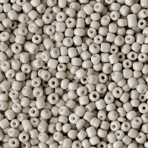 Seed beads 2mm light silk grey, 10 grams
