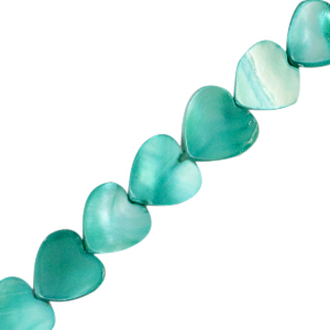 Beads shell heart Ocean Blue