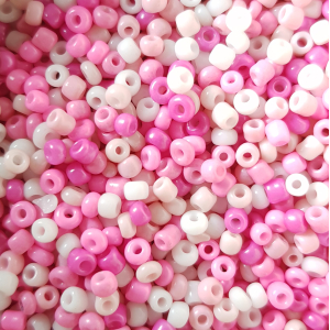 Rocailles mix 2mm Pink, 10 gram