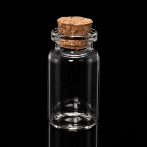 Glazen flesje 4x2,2cm, per stuk