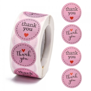 Stickers thank you 2.5cm, rol 500 stickers