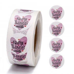 Stickers pretty things 2.5cm, rol 500 stickers